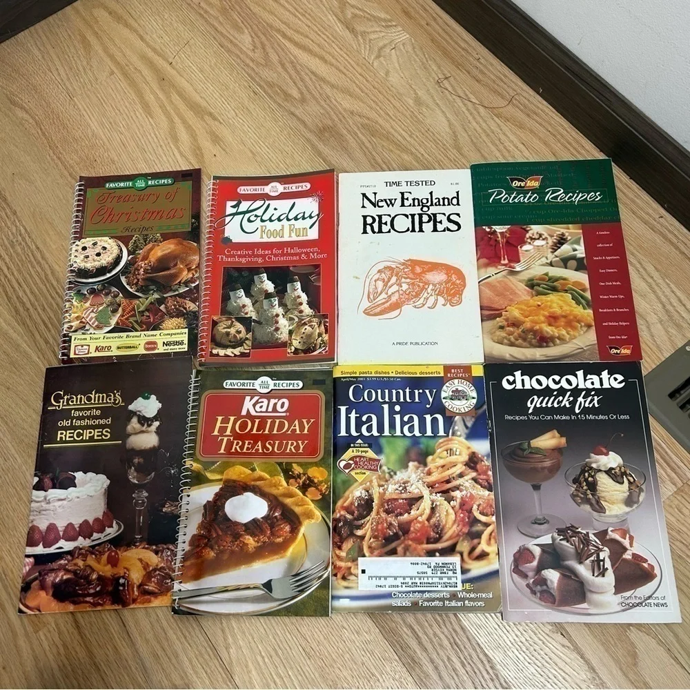 Vintage Cookbook Bundle Christmas New England Karo Chocolate Ore Ida Potatoes